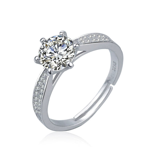 Wholesale Jewelry Copper Ring With Flower Pattern And Zircon For Women Minimalist And Geometric Style