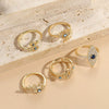 Wholesale Jewelry Copper Ring With Geometric Devil's Eye Electroplating For Women