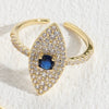 Wholesale Jewelry Copper Ring With Geometric Devil's Eye Electroplating For Women