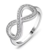 Wholesale Jewelry Copper Ring With Zircon Set Simple Infinite 8 Word Exaggerated Personality Design With Letters Numbers Text For Women