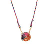 Wholesale Jewelry Copper Rotatable Tarot Card Geometric Fashion Flowers Heart Eye Goldplated Colorpreserving Necklace For Women