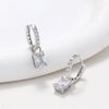 Wholesale Jewelry Copper Set Zircon Geometric Square Earrings Electroplating For Women