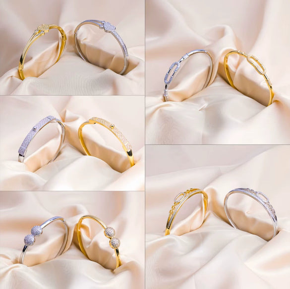 Wholesale Jewelry Copper Simple Light Luxury Electroplating Bracelet For Women