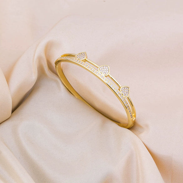 Wholesale Jewelry Copper Simple Light Luxury Electroplating Bracelet For Women