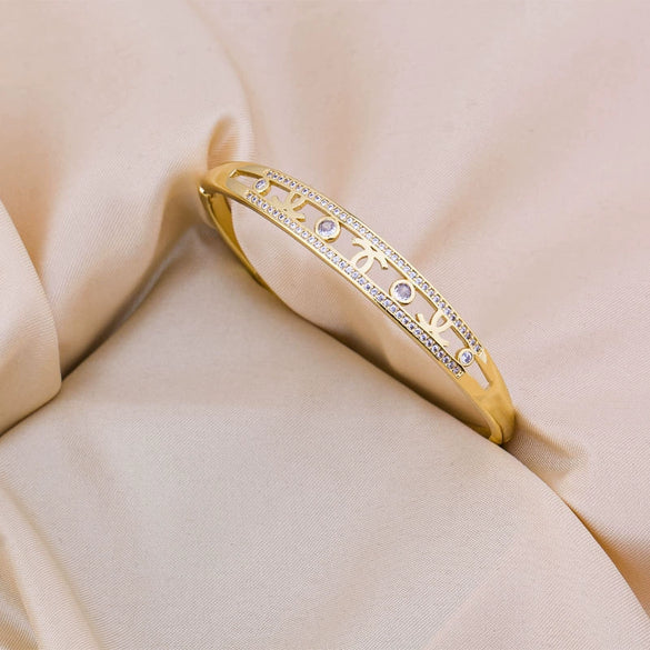 Wholesale Jewelry Copper Simple Light Luxury Electroplating Bracelet For Women