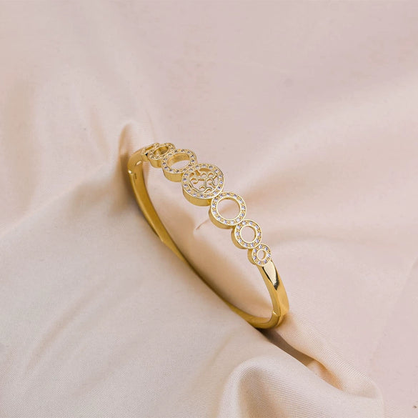 Wholesale Jewelry Copper Simple Light Luxury Electroplating Bracelet For Women