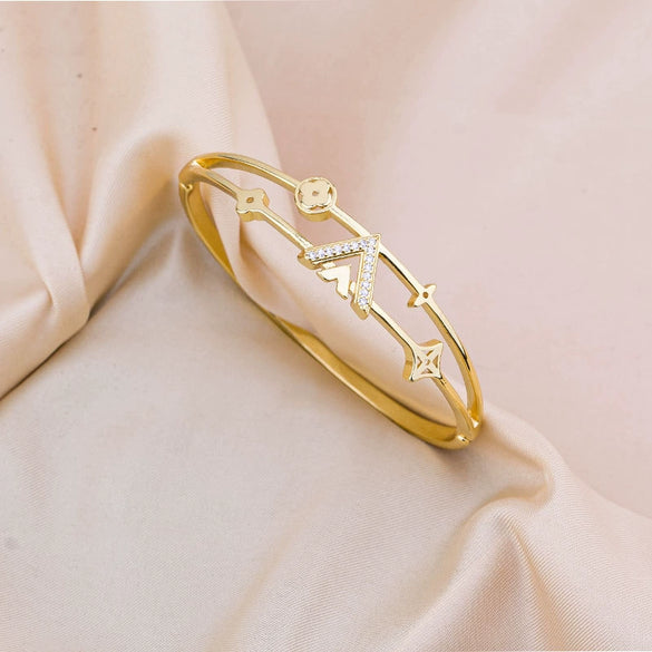 Wholesale Jewelry Copper Simple Light Luxury Electroplating Bracelet For Women