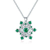 Wholesale Jewelry Copper Snowflake Pendant Necklace With Diamond And Geometric Design For Women
