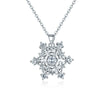 Wholesale Jewelry Copper Snowflake Pendant Necklace With Diamond And Geometric Design For Women