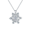 Wholesale Jewelry Copper Snowflake Pendant Necklace With Diamond And Geometric Design For Women