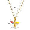 Wholesale Jewelry Copper Stainless Steel Dragonfly Electroplating Necklace
