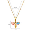 Wholesale Jewelry Copper Stainless Steel Dragonfly Electroplating Necklace