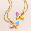 Wholesale Jewelry Copper Stainless Steel Dragonfly Electroplating Necklace