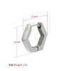 Wholesale Jewelry Copper Stainless Steel Geometric Love Hexagonal Triangle Electroplated Women's Earrings