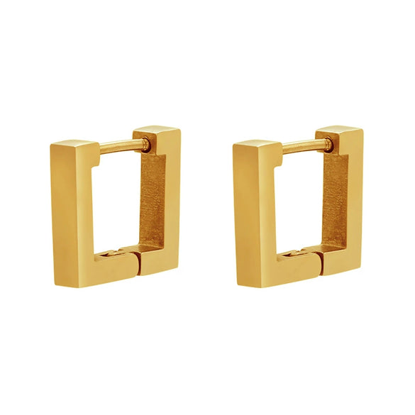 Wholesale Jewelry Copper Stainless Steel Geometric Love Hexagonal Triangle Electroplated Women's Earrings