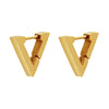 Wholesale Jewelry Copper Stainless Steel Geometric Love Hexagonal Triangle Electroplated Women's Earrings
