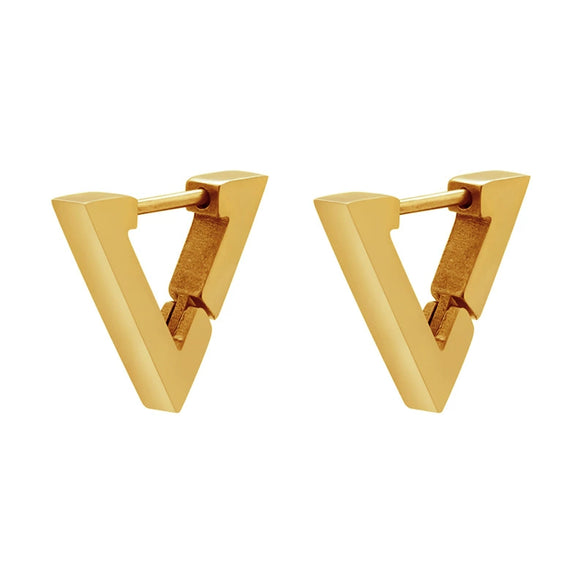 Wholesale Jewelry Copper Stainless Steel Geometric Love Hexagonal Triangle Electroplated Women's Earrings