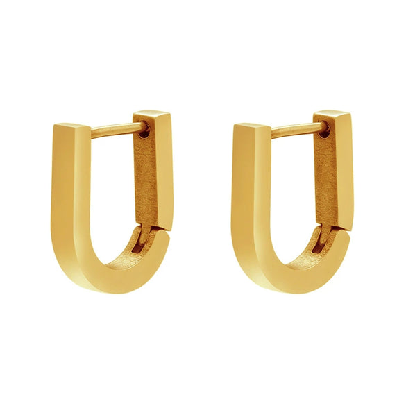 Wholesale Jewelry Copper Stainless Steel Geometric Love Hexagonal Triangle Electroplated Women's Earrings