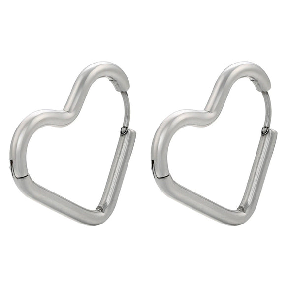 Wholesale Jewelry Copper Stainless Steel Geometric Love Hexagonal Triangle Electroplated Women's Earrings