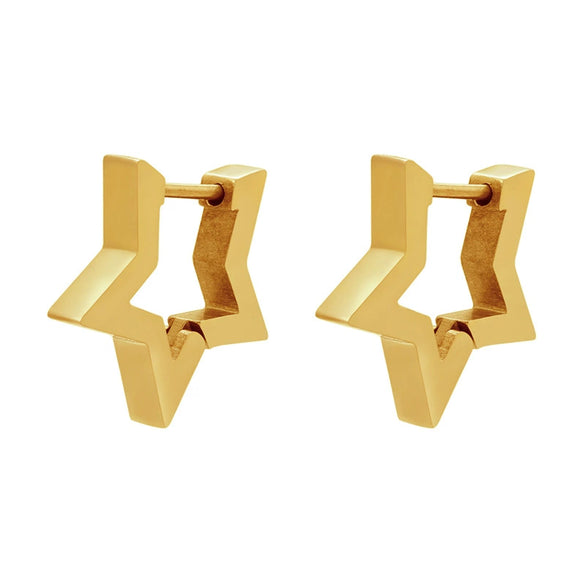 Wholesale Jewelry Copper Stainless Steel Geometric Love Hexagonal Triangle Electroplated Women's Earrings