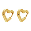 Wholesale Jewelry Copper Stainless Steel Geometric Love Hexagonal Triangle Electroplated Women's Earrings