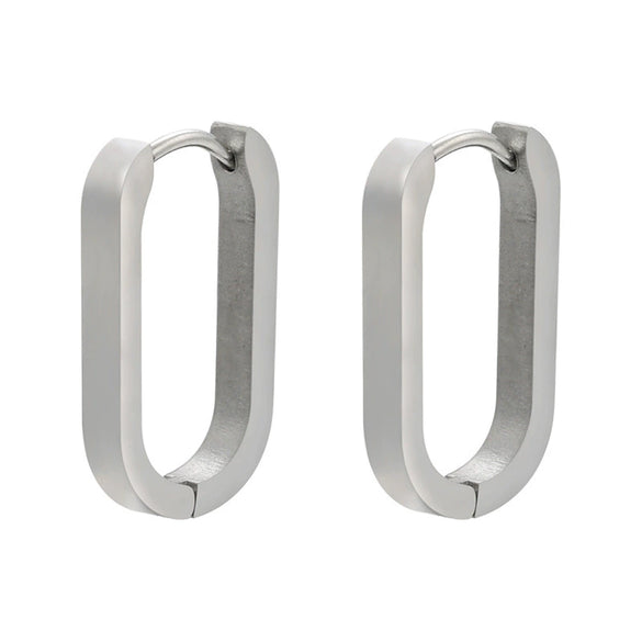 Wholesale Jewelry Copper Stainless Steel Geometric Love Hexagonal Triangle Electroplated Women's Earrings