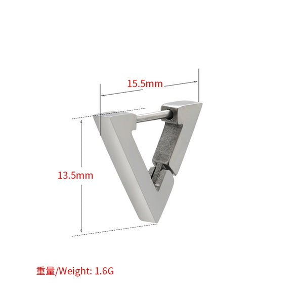 Wholesale Jewelry Copper Stainless Steel Geometric Love Hexagonal Triangle Electroplated Women's Earrings