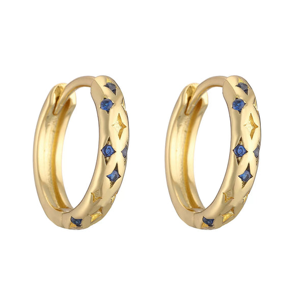 Wholesale Jewelry Copper Star Geometric Micro Inlaid Zircon Earrings For Women