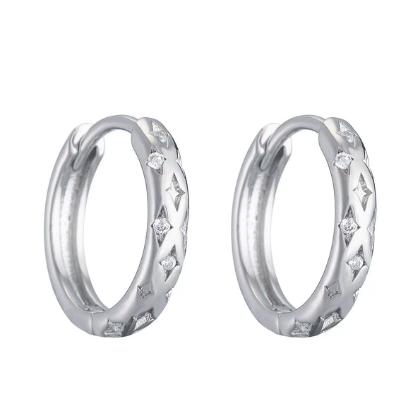 Wholesale Jewelry Copper Star Geometric Micro Inlaid Zircon Earrings For Women