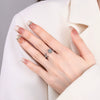 Wholesale Jewelry Copper Starmoon Geometric Rotating Opening Ring For Women With Electroplating
