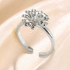 Wholesale Jewelry Copper Sunflower Daisy Flower Ring Electroplated For Women