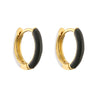 Wholesale Jewelry Copper Sweet Geometric Dripping Oil Goldplated Women's Earrings