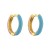 Wholesale Jewelry Copper Sweet Geometric Dripping Oil Goldplated Women's Earrings
