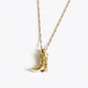 Wholesale Jewelry Copper Western Cowboy Boots Geometric French Retro Water Wave Chain Necklace