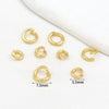 Wholesale Jewelry Copper Wolf's Teeth Style Electroplating Halfclose Opening Ring Pendant Necklace Bracelet Connecting Ring Accessories