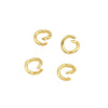 Wholesale Jewelry Copper Wolf's Teeth Style Electroplating Halfclose Opening Ring Pendant Necklace Bracelet Connecting Ring Accessories