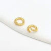 Wholesale Jewelry Copper Wolf's Teeth Style Electroplating Halfclose Opening Ring Pendant Necklace Bracelet Connecting Ring Accessories