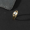 Wholesale Jewelry Copper Zircon Enamel Oil Drop Evil Eye Retro Open Ring For Women Electroplated