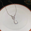 Wholesale Jewelry Copper Zircon Gourd Geometric Style Clavicle Chain Necklace For Women