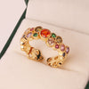 Wholesale Jewelry Copper Zircon Inlaid Flower Ring For Women