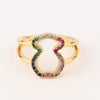 Wholesale Jewelry Copper Zircon Inlaid Flower Ring For Women
