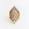 Wholesale Jewelry Copper Zircon Inlaid Flower Ring For Women