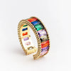 Wholesale Jewelry Copper Zircon Inlaid Flower Ring For Women