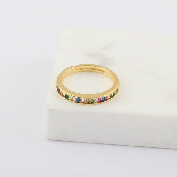 Wholesale Jewelry Copper Zircon Inlaid Flower Ring For Women