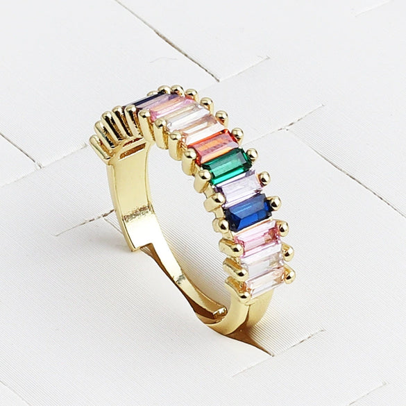 Wholesale Jewelry Copper Zircon Inlaid Flower Ring For Women