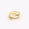 Wholesale Jewelry Copper Zircon Inlaid Flower Ring For Women