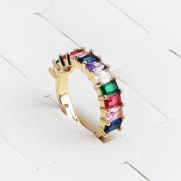 Wholesale Jewelry Copper Zircon Inlaid Flower Ring For Women