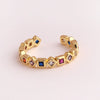 Wholesale Jewelry Copper Zircon Inlaid Flower Ring For Women