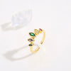 Wholesale Jewelry Copper Zircon Inlaid Flower Ring For Women
