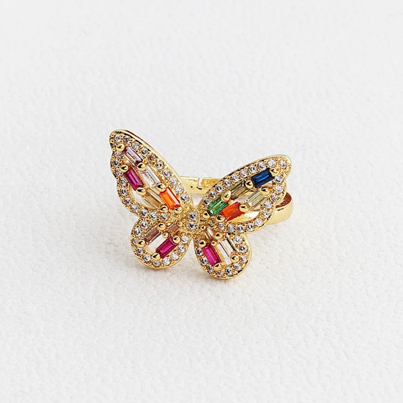 Wholesale Jewelry Copper Zircon Inlaid Flower Ring For Women
